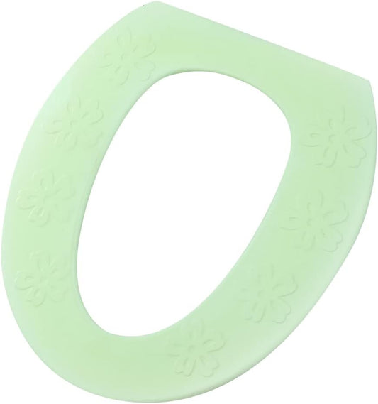 HERCHR Toilet Seat Cover, Bathroom Soft Toilet Seat Covers Pad Universal Toilet Seat Cushion Washable and Comfortable Toilet Seat Cover Pads(2#Green)