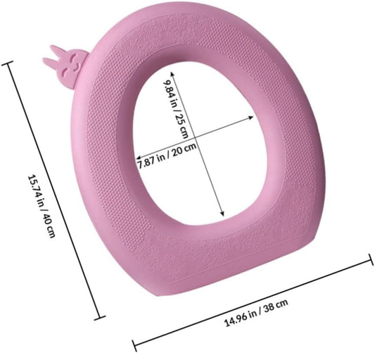 Kisangel 2pcs Blue Eva Waterproof Toilet Seat Cushion Pad Simple Reusable