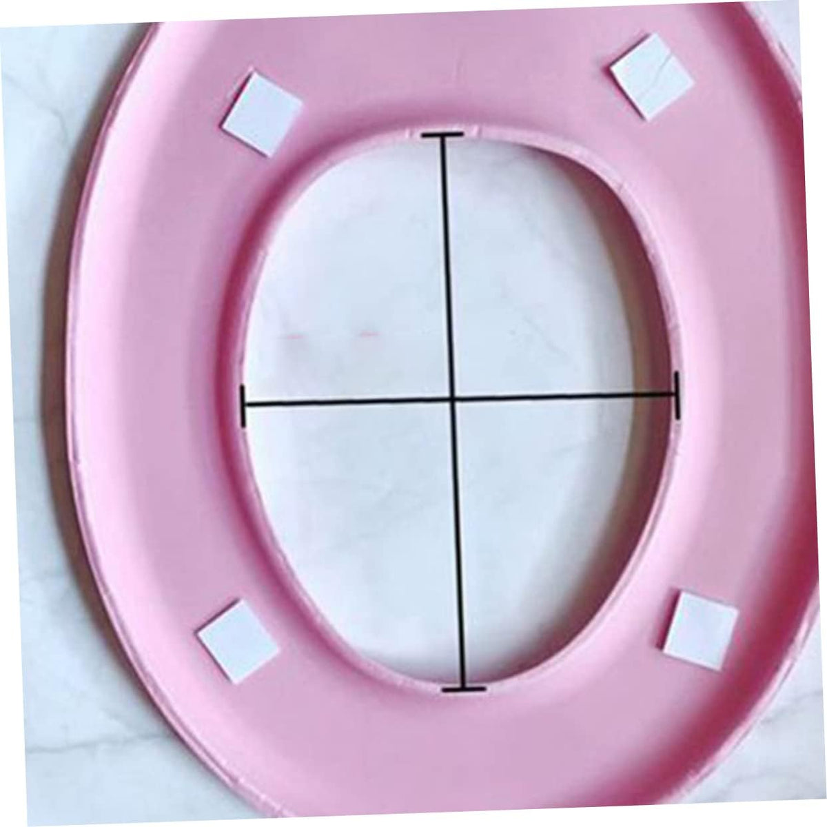 Ciieeo Eva O-Shaped Toilet Seat Cover Pads Thicken Sticky Washable Home Bathroom Use