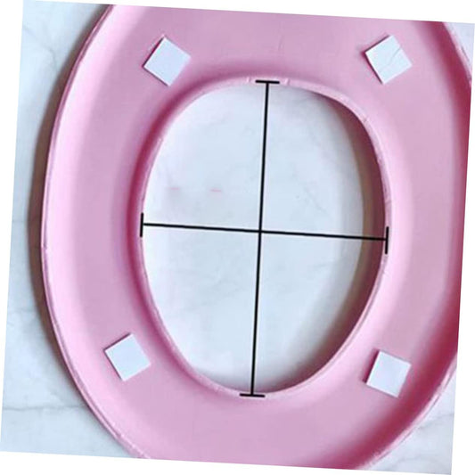 Luxshiny 2Pcs Pink Eva Toilet Mat Thick Sticky Toilet Seat Cover Pads Practical Bathroom Accessories for Home Comfortable and Warm Toilet Cushion