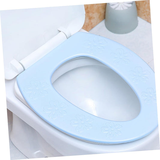 Hemobllo 3pcs Sticky Toilet Seat Cushion Four Seasons Toilet Pad for Cold Insulation Easy to Install Comfortable and Stretchy Pink Green and Blue