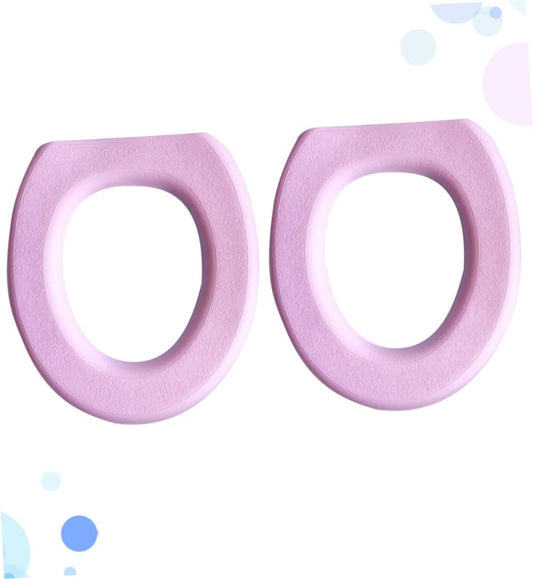 Ciieeo Eva O-Shaped Toilet Seat Cover Pads Thicken Sticky Washable Home Bathroom Use