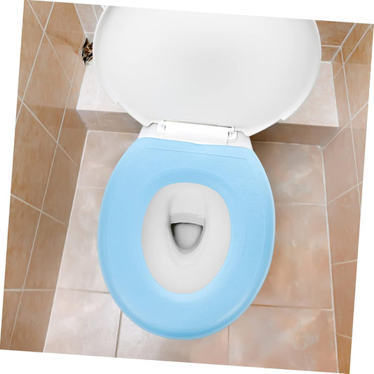 Unomor EVA Toilet Seat Cushion Pads 2Pcs Blue Bathroom Cover Pair Kit