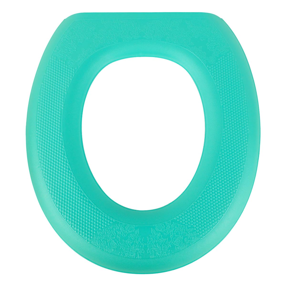 Reusable Toilet Seat Cover Pads, EVA Waterproof Sticky Stretchable Toilet Seat Cushion, 14.9" x 16.14" Green