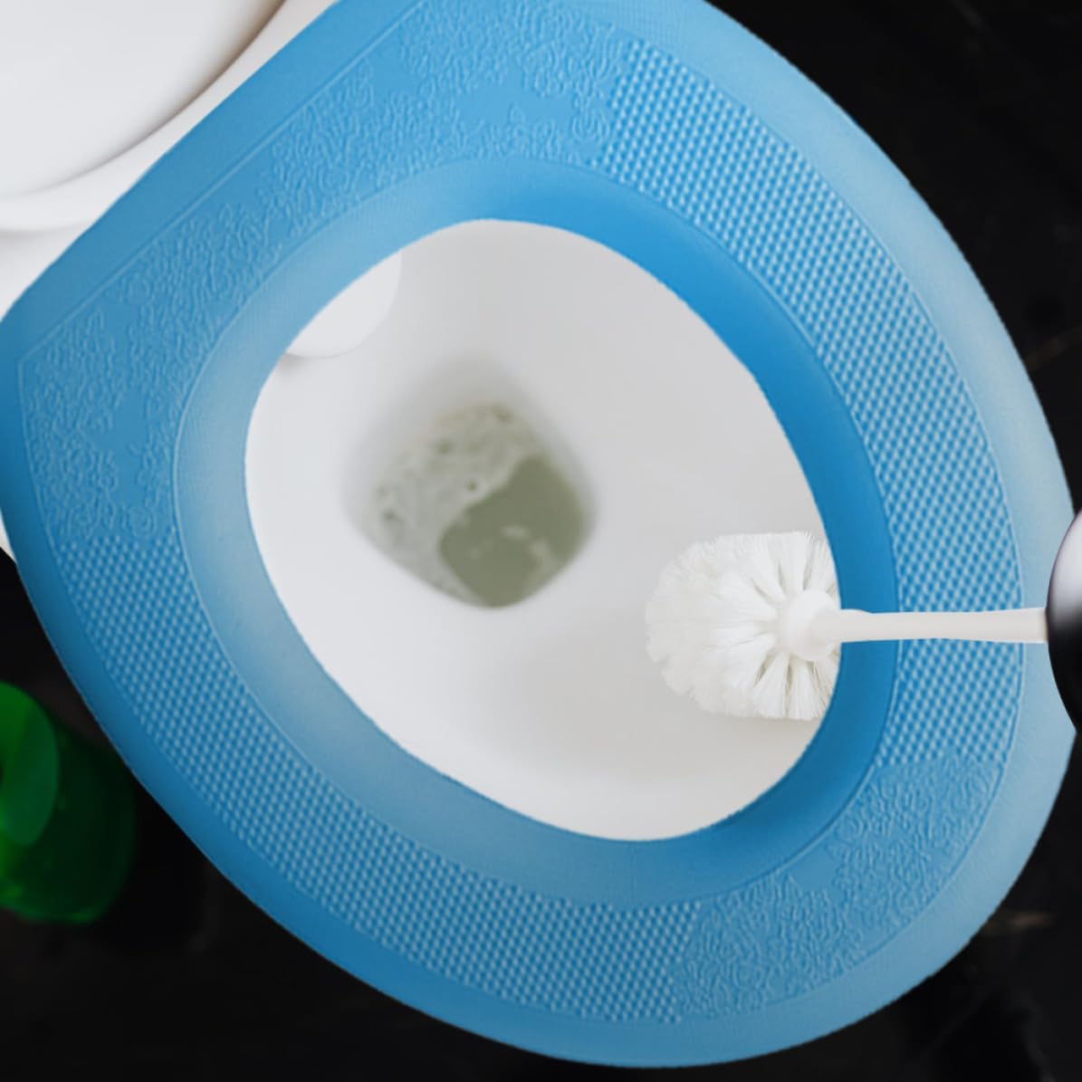 Kisangel 2pcs Blue Eva Waterproof Toilet Seat Cushion Pad Simple Reusable