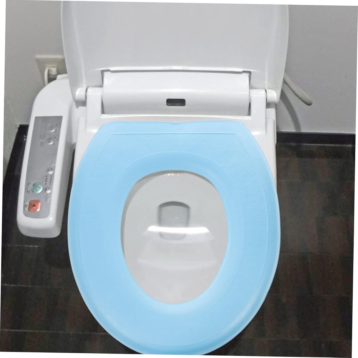 Unomor EVA Toilet Seat Cushion Pads 2Pcs Blue Bathroom Cover Pair Kit