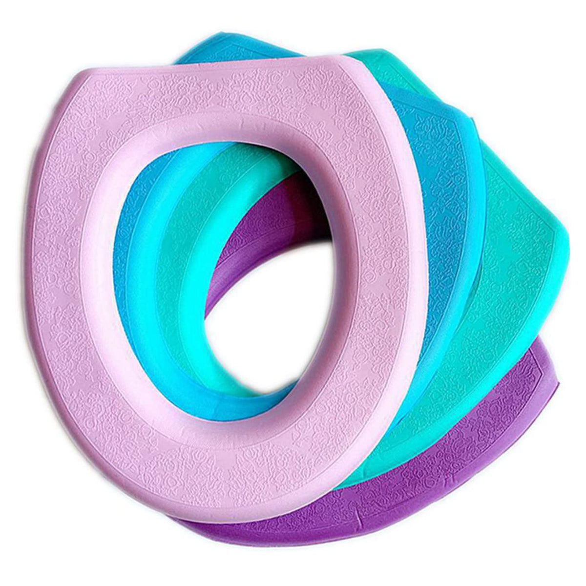 Garneck EVA O-Shaped Toilet Seat Cover Pad Thickened Waterproof Washable Sticky Toilet Mat for Bathroom Soft and Comfortable Seat Cover for Home Use