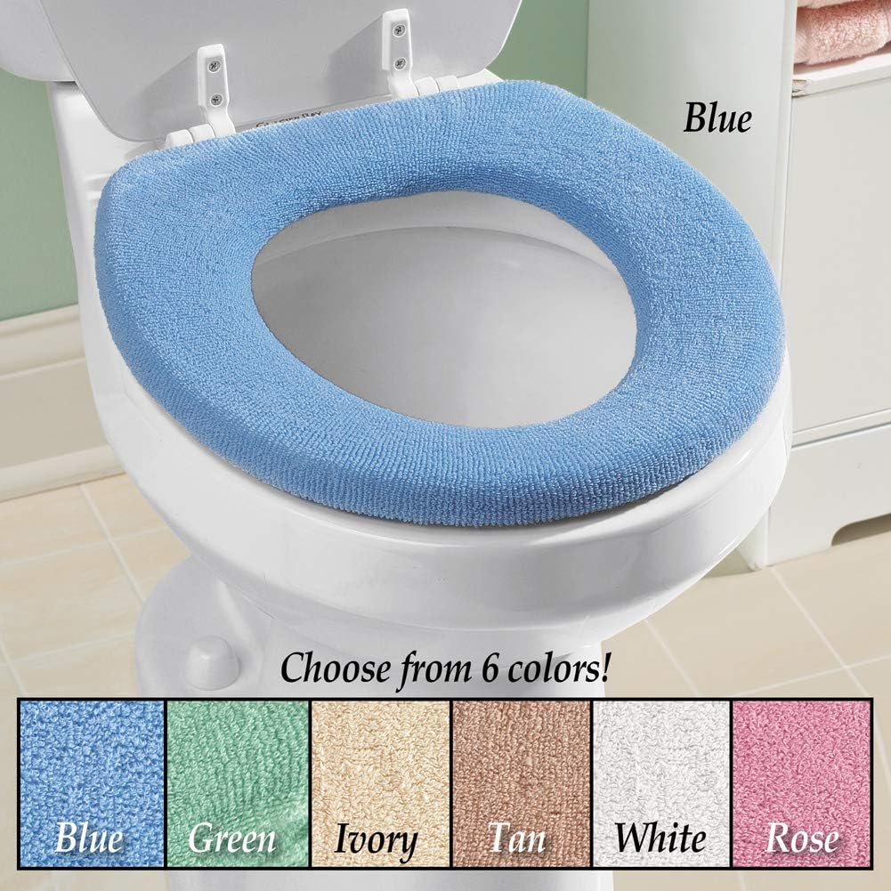 COLLECTIONS Etc Soft n Comfy Cloth Toilet Seat Cover, Washable
