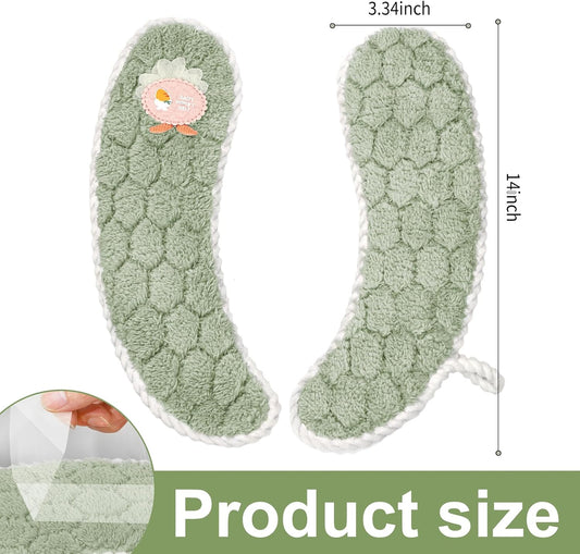 Toilet Seat Cover Bathroom Toilet Seat Cushion Toilet Seat Warmer with Handle, Washable and Reusable Toilet Seat Pads for Winter, Fits All Toilet Seats, 2 Pairs, Green