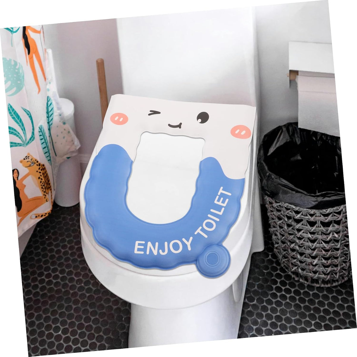 Toddmomy Eva Toilet Seat Pad Cushion Cover Washable Water Absorbent Mat for Bathroom Senior-Friendly Thicker Showerproof