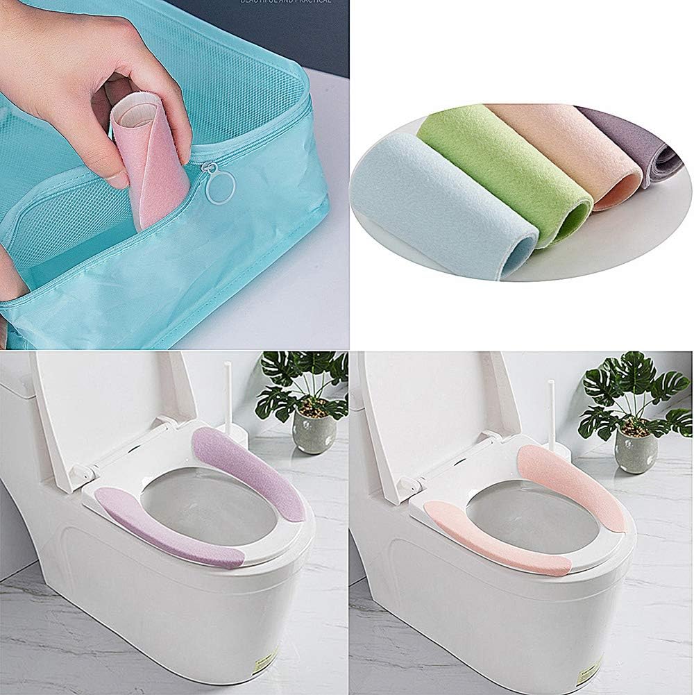 4 Pack Bathroom Warmer Toilet Seat Cover Pads