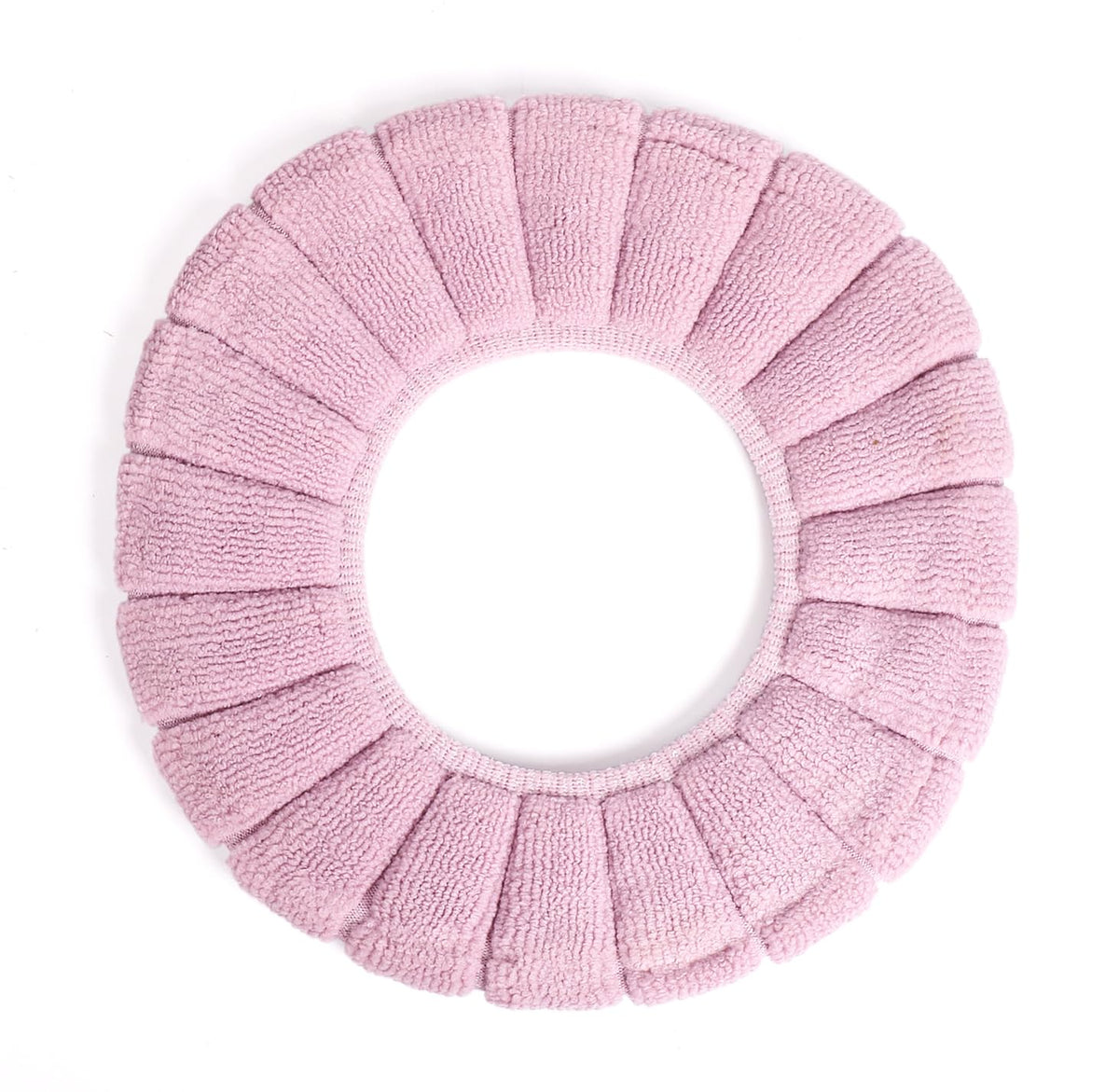 2 PCS Soft Thicker Plush Bathroom Toilet Seat Cover Pads Stretchable Washable Cloth Design for Universal Fit O/U/V/Rectangular Toilets (Lavender)
