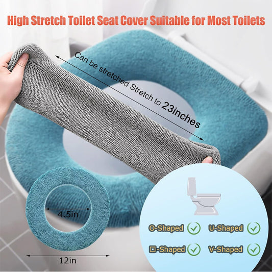 Legigo 5 Pack Toilet Seat Cover, Soft Toilet Seat Warmer Pads for Bathroom