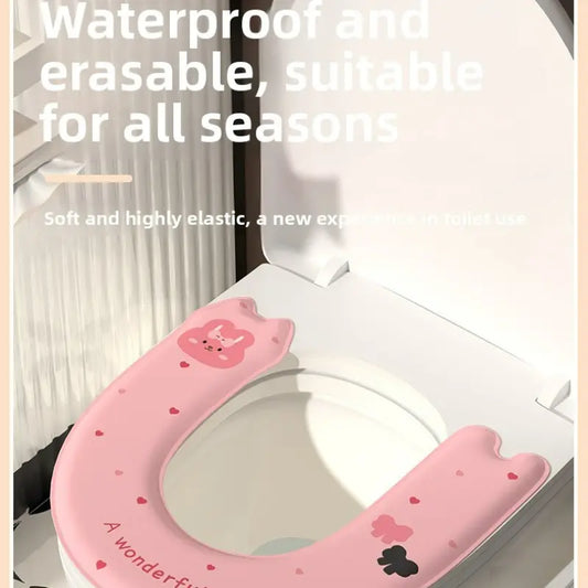 New Fragrance Toilet Seat Pad, All-Seasons Universal Fit, Home Use Sticky Waterproof No-Wash Toilet Cover, Convenient and Hygienic