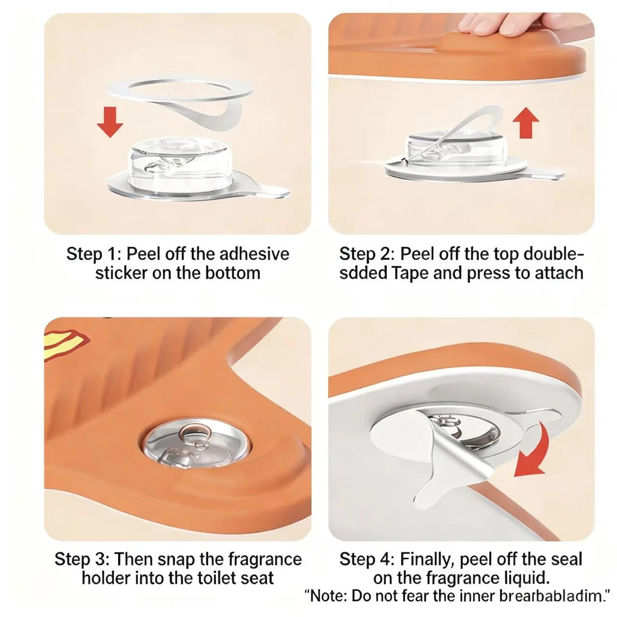 Waterproof Toilet Seat Cover, No Flush Needed, Warm Scented, Year-Round Adhesive Pad, Home Use, Toilet Seat Covers For Bathroom, Comfortable and Convenient