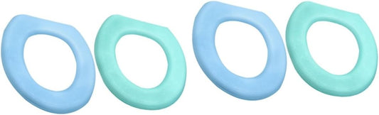 DOITOOL 2sets Cushioned Toilet Seat Covers Eva O-shaped Pad Soft Comfortable Thicken Sticky Toilet Seat Bumpers for Home 2pcs*2