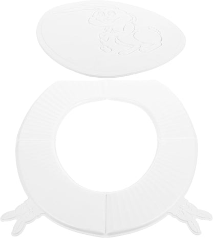 Adhesive Toilet Cushion White Eva Toilet Seat Cover Foldable Portable