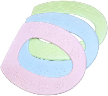 Hemobllo 3pcs Sticky Toilet Seat Cushion Four Seasons Toilet Pad for Cold Insulation Easy to Install Comfortable and Stretchy Pink Green and Blue