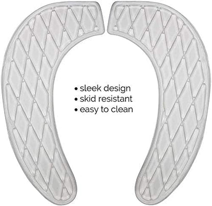 Gel Toilet Seat Cushion Washable Toilet Seat Cover,Tank Lid Covers Pads, Gel Toilet Seat Cushion Cover Pad for Bathroom Travelling(Clear)