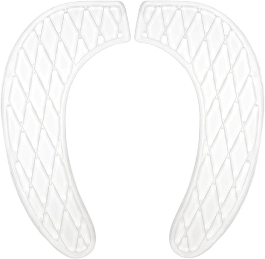 Gel Toilet Seat Cushion - Toilet Cushion for Bathroom - Portable and Washable - Universal Padded Toilet seat for Standard U Shape Toilet Seats -Adhesive Toilet Seat Cushion for Women Seniors (Clear)