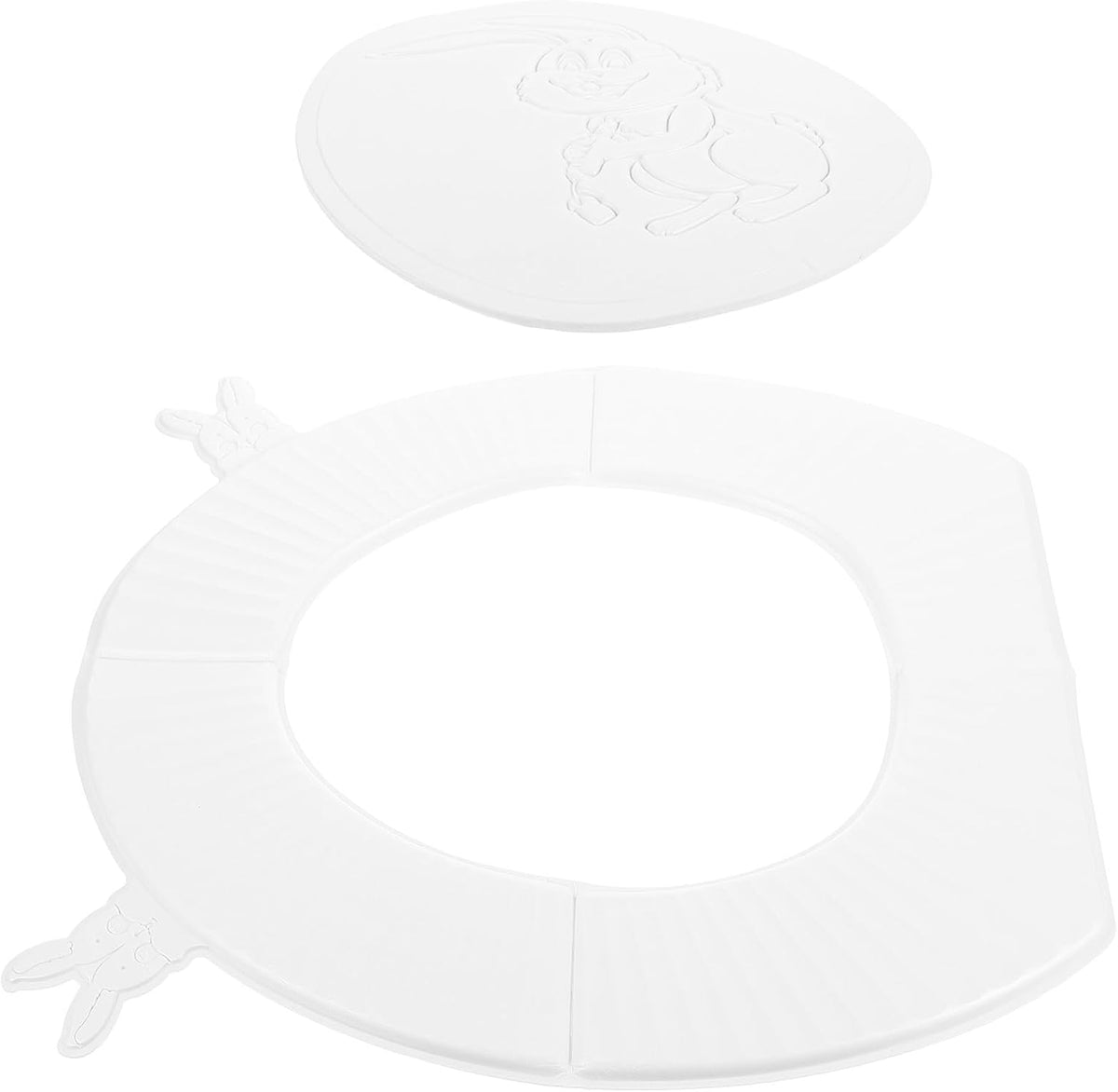 White Eva Adhesive Toilet Seat Pad Cushion Cover Foldable