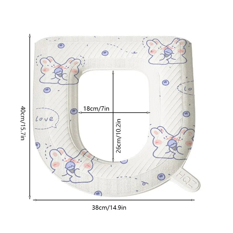 3-Pack Universal Toilet Seat Cushion, Soft Eva Padded, Waterproof, Easy Clean, Fits Most O/v/u Shape Toilets, Bathroom Seat Pad, Toilet Seat Covers for Bathroom