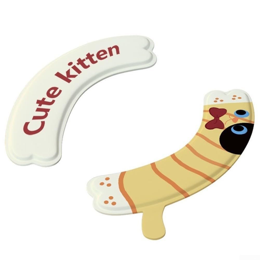 Waterproof EVA Toilet Seat Cover with Cartoon Visuals and Non Slip Base plus Fastener for Standard Toilet Seat Compatibility (cat)