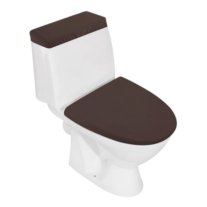 Toilet Lid Cover and Toilet Tank Lid Cover Set, Milk Silk Toilet Cover