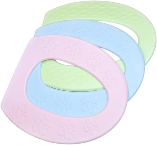 3pcs Waterproof Toilet Seat Cushion Pad Sticky Foam Insulation for Cold Weather Universal Fit for Home Use Soft Cushioned Design in Pink