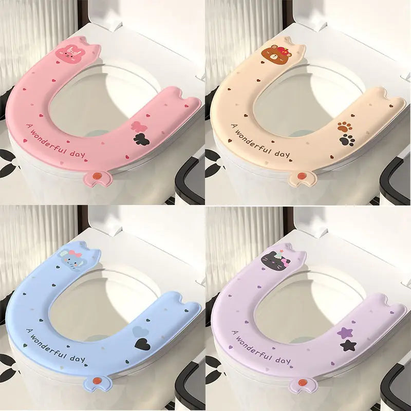 New Fragrance Toilet Seat Pad, All-Seasons Universal Fit, Home Use Sticky Waterproof No-Wash Toilet Cover, Convenient and Hygienic