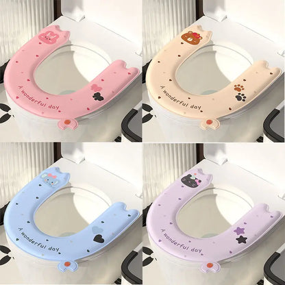 New Fragrance Toilet Seat Pad, All-Seasons Universal Fit, Home Use Sticky Waterproof No-Wash Toilet Cover, Convenient and Hygienic