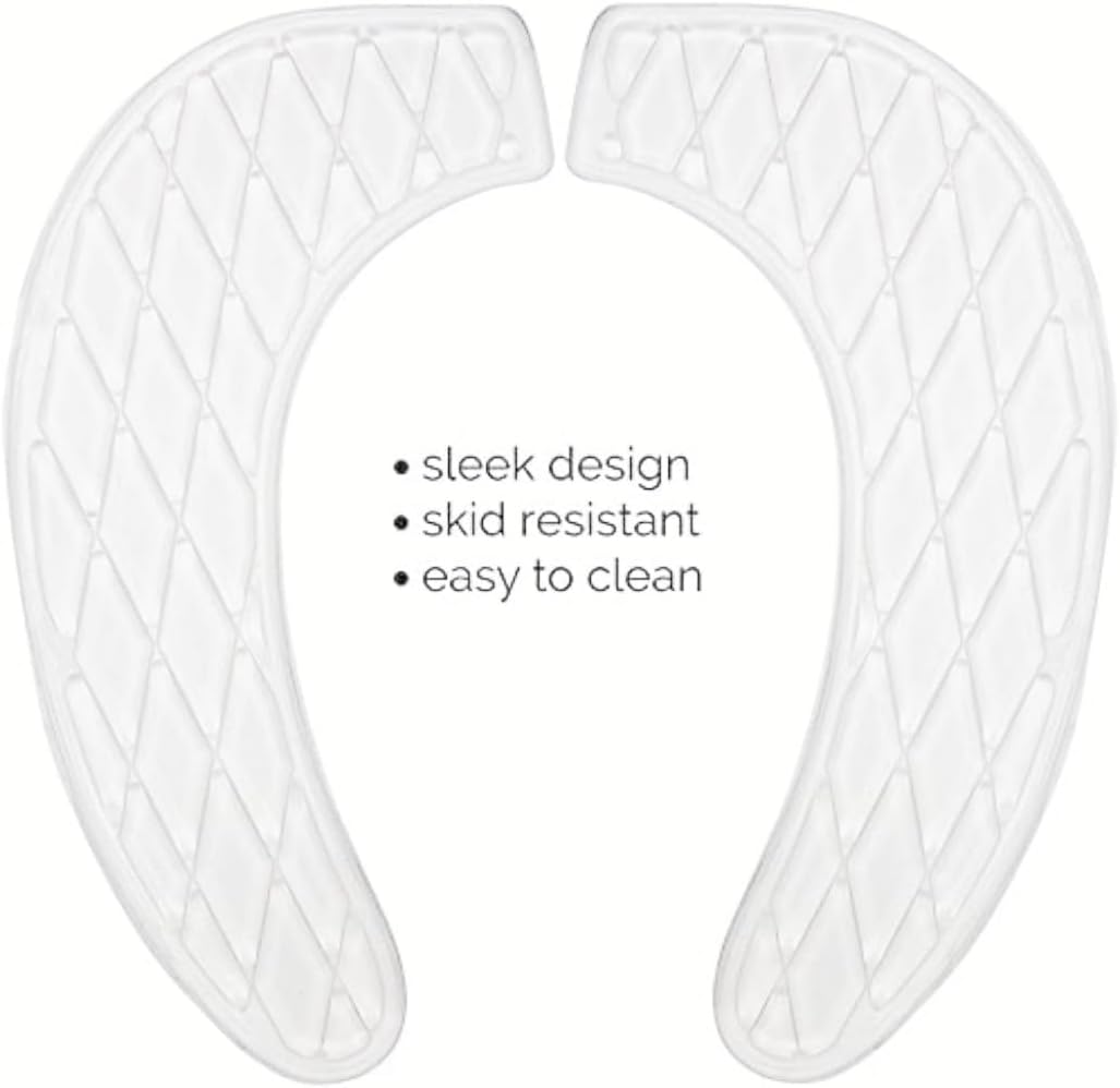 Gel Toilet Seat Cushion Washable Toilet Seat Cover,Padded Riser Cushion for Toilets & Commode Chair Reusable Adhesive Donut Pad U-Shape for Family