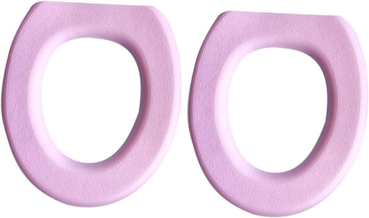 Luxshiny 2Pcs Pink Eva Toilet Mat Thick Sticky Toilet Seat Cover Pads Practical Bathroom Accessories for Home Comfortable and Warm Toilet Cushion