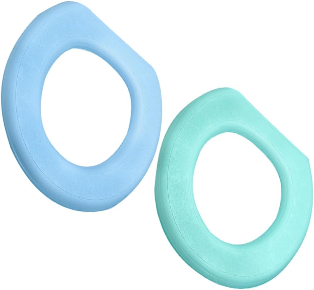 DOITOOL 2sets Cushioned Toilet Seat Covers Eva O-shaped Pad Soft Comfortable Thicken Sticky Toilet Seat Bumpers for Home 2pcs*2