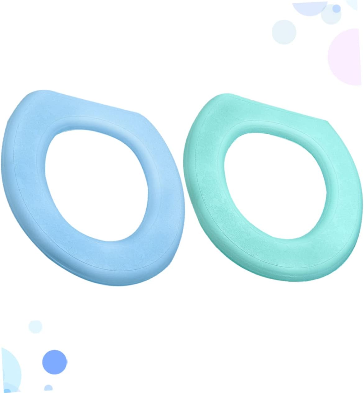 2Pcs Thick Eva Toilet Seat Covers Washable and Sticky Mats for Bathroom and Green Blue Design for Home Use