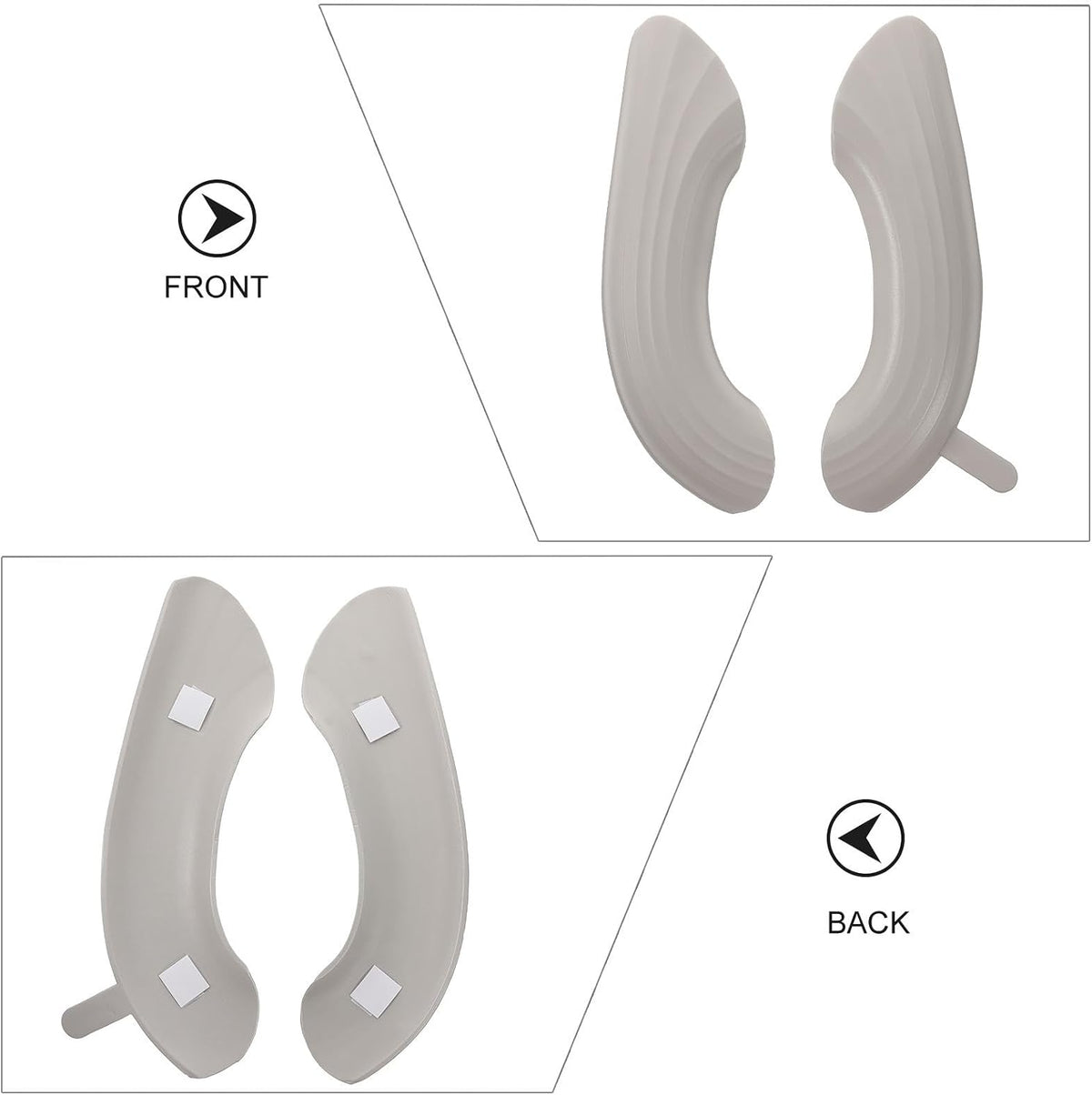 2 Pairs Waterproof Eva Toilet Seat Pad Cushion Cover Comfortable and Sturdy Toilet Seat Warmer Portable Adhesive for Bathroom Use Suitable for Adults