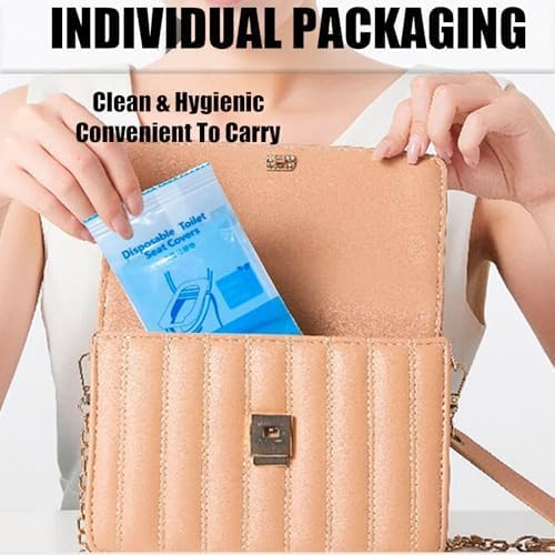 Rgqphantom 50 Pack Toilet Seat Covers Disposable, Portable Toilet Liners