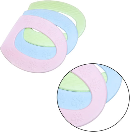Hemobllo 3pcs Sticky Toilet Seat Cushion Four Seasons Toilet Pad for Cold Insulation Easy to Install Comfortable and Stretchy Pink Green and Blue