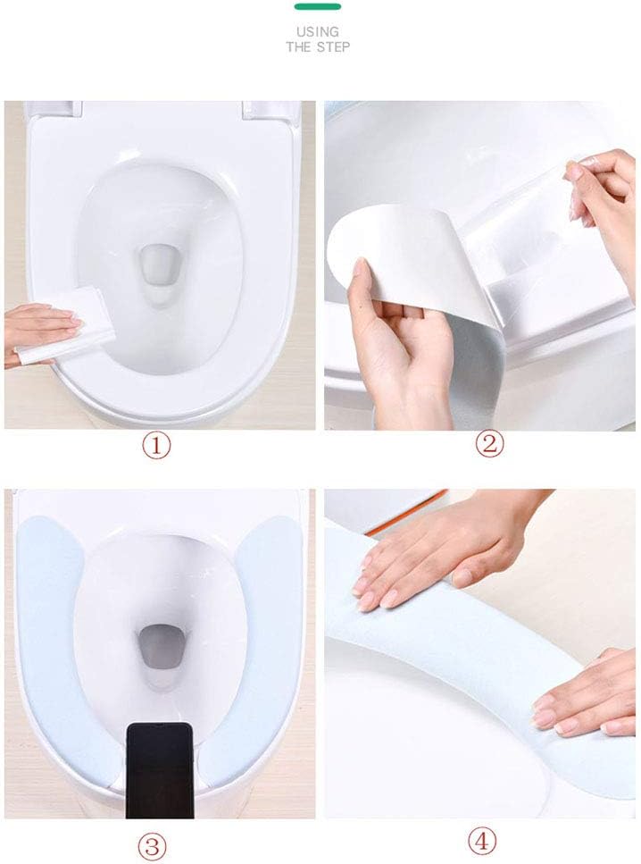 4 Pack Bathroom Warmer Toilet Seat Cover Pads