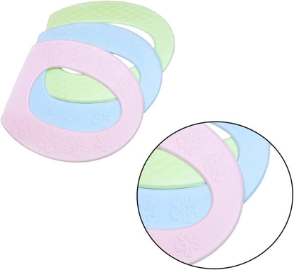 Artibetter 3Pcs Sticky Toilet Seat Cushions Pads for All Seasons Cold Insulation Cover Pink Green and Blue for Home Bathroom Comfort