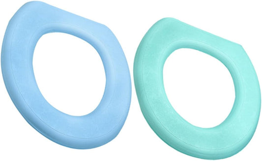 2pcs Colorful Toilet Seat Cover O-shaped Toilet Seat Cover Toilet Seat Pads