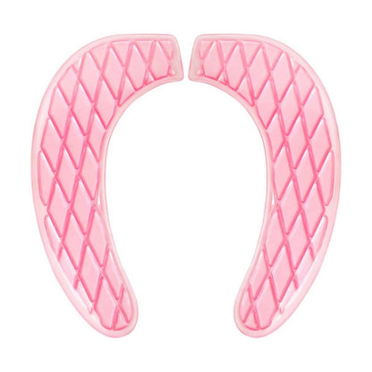 Gel Toilet Seat Cushion - Toilet Cushion for Bathroom - Portable and Washable - Universal Padded Toilet seat for Standard U Shape Toilet Seats -Adhesive Toilet Seat Cushion for Women Seniors (Clear)