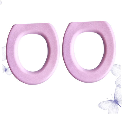 Thickened EVA O-Shaped Waterproof Toilet Seat Cover Pads Washable Sticky Toilet Mat for Home Bathroom Colorful Seat Cushion for Comfortable Use