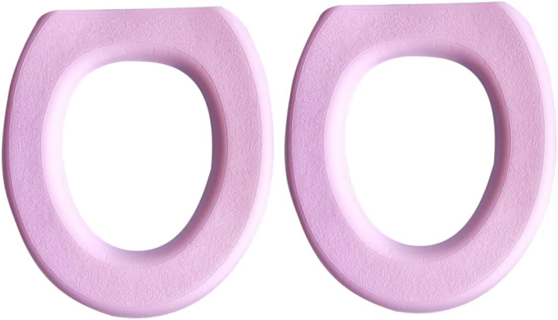 Thickened EVA O-Shaped Waterproof Toilet Seat Cover Pads Washable Sticky Toilet Mat for Home Bathroom Colorful Seat Cushion for Comfortable Use