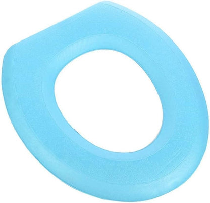 Blue Toilet Seat Cushion, Toilet Seat Cover Waterproof EVA Toilet Seat Cushion O-shape Toilet Lid Seat Cover Bathroom Accessories Easy to Install, Toilet Seats