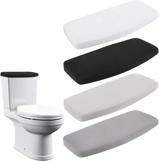 4 Pcs Toilet Tank Cover Lid, Toilet Tank Lid Toilet Top Cover, Comfortable Bathroom Tank Cover Replacement with Elastic Bottom, Washable Soft Toilet Tank Lid Cover Fit Different Sizes(4 Colors)