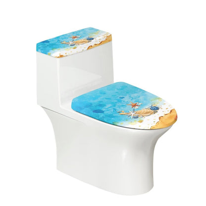 White Marble Lid Cover and Toilet Tank Lid Cover Set of 2,Modern Marble Print Toilet Decoration Replacement Novelty Decorations for Bathroom Accessory Fit Most Round Elongated and Oblong
