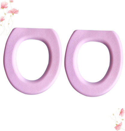 Thickened EVA O-Shaped Waterproof Toilet Seat Cover Pads Washable Sticky Toilet Mat for Home Bathroom Colorful Seat Cushion for Comfortable Use