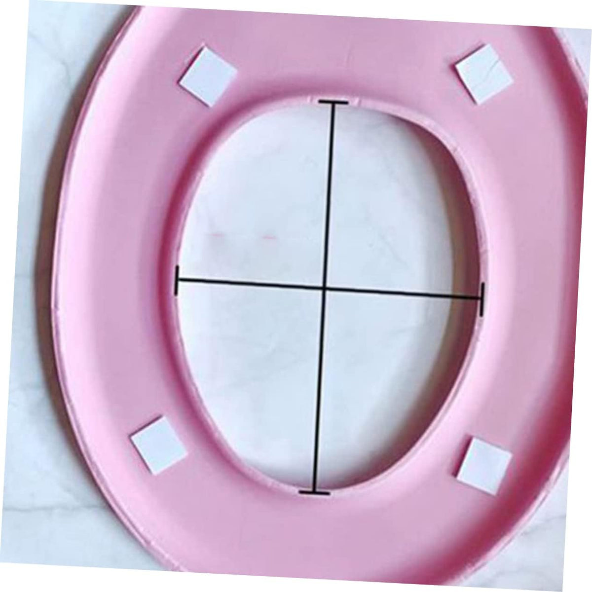 Luxshiny 2Pcs Pink Eva Toilet Mat Thick Sticky Toilet Seat Cover Pads Practical Bathroom Accessories for Home Comfortable and Warm Toilet Cushion