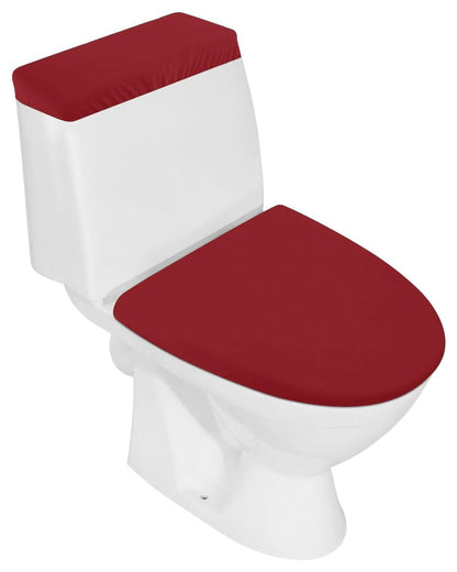 Toilet Lid Cover and Toilet Tank Lid Cover Set, Milk Silk Toilet Cover